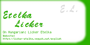 etelka licker business card